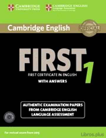 Descargar gratis ebook CAMBRIDGE ENGLISH FIRST 1 FOR REVISED EXAM FROM 2015 STUDENT S BOOK PACK (STUDENT S BOOK WITH ANSWERS AND AUDIO CDS (2)) (FCE en epub